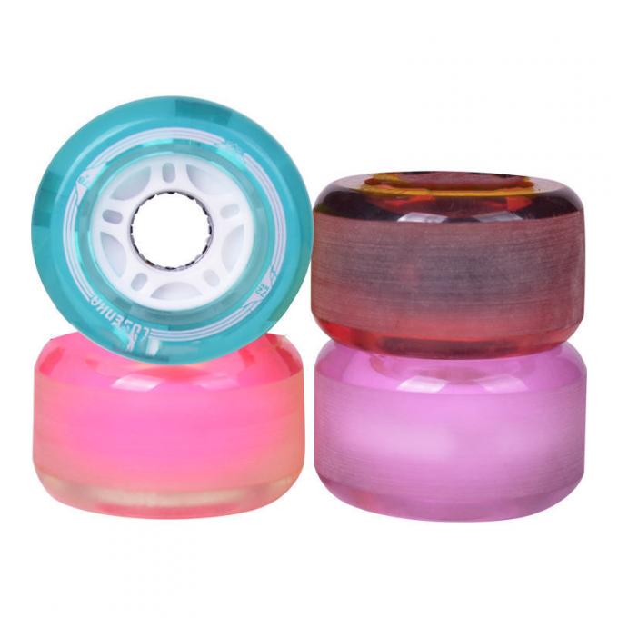 50MM-59MM LED Lighted Skateboard Wheels PU Cruiser Skateboard Wheels 0