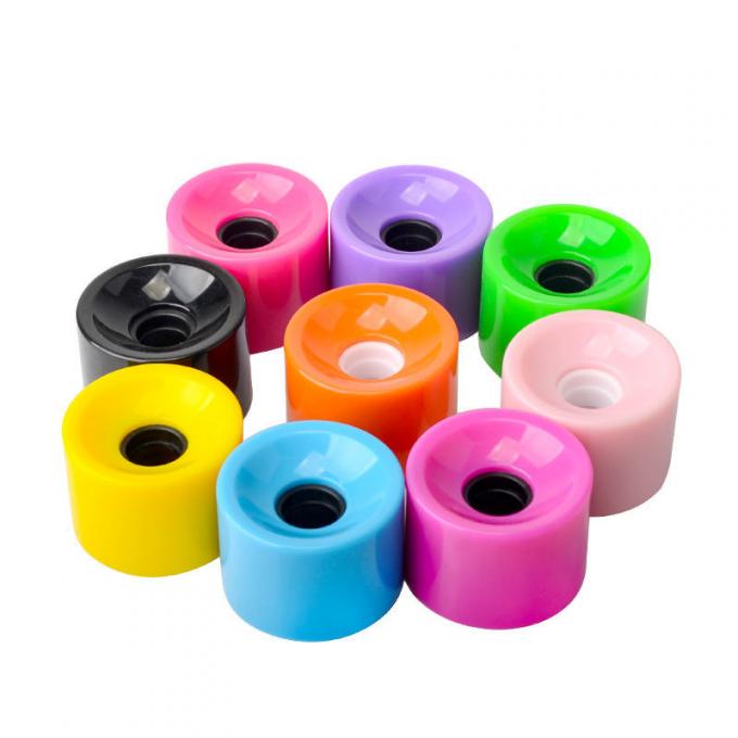 Multiple Color 70mm PU Skateboard Wheels High Durability Lightweight 0