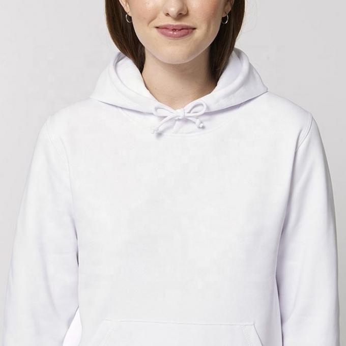 Thick Cotton Heavyweight Oversized Long Sleeve Hoodie White Color 0