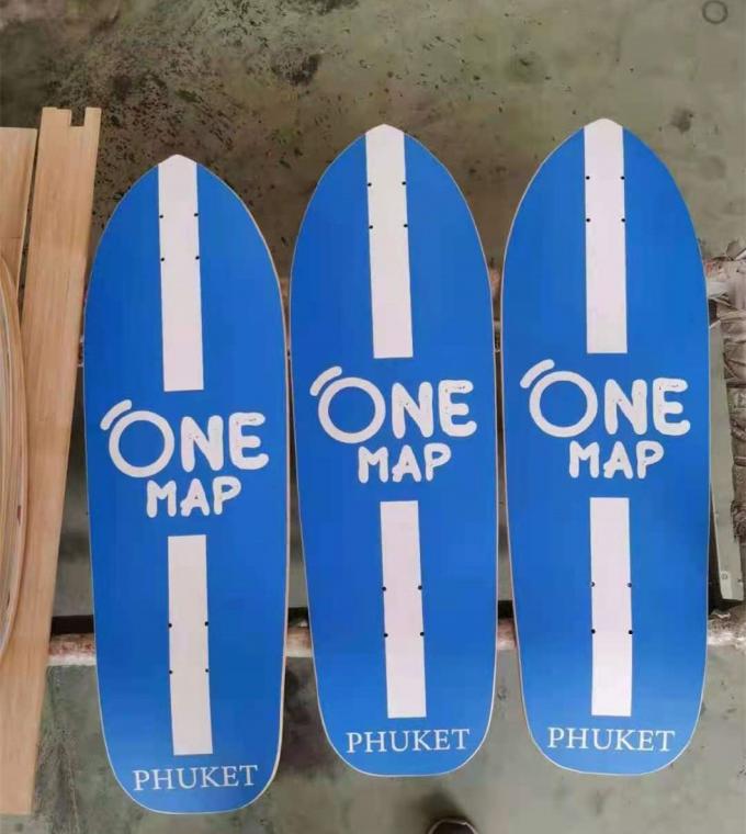 Maple Mixed Fiberglass Surf Skateboard Deck Customizable 780*245MM 0