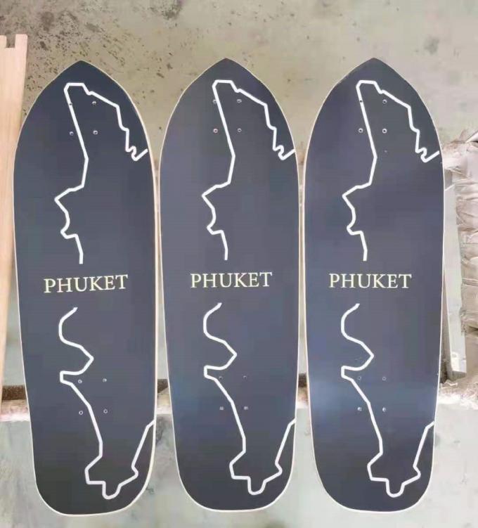 Maple Mixed Fiberglass Surf Skateboard Deck Customizable 780*245MM 1