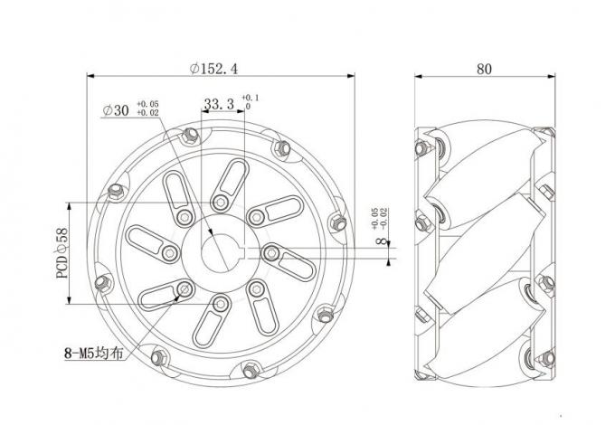 6 Inch 152mm Medium Duty Mecanum Wheels China 0