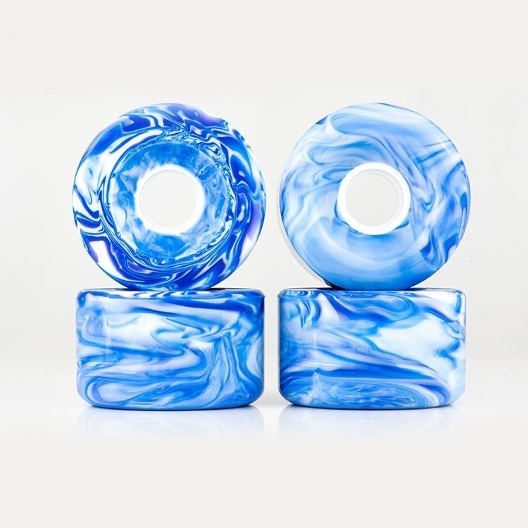 Mixed Blended Swirl Color PU Skateboard Wheels High Rebound Customization