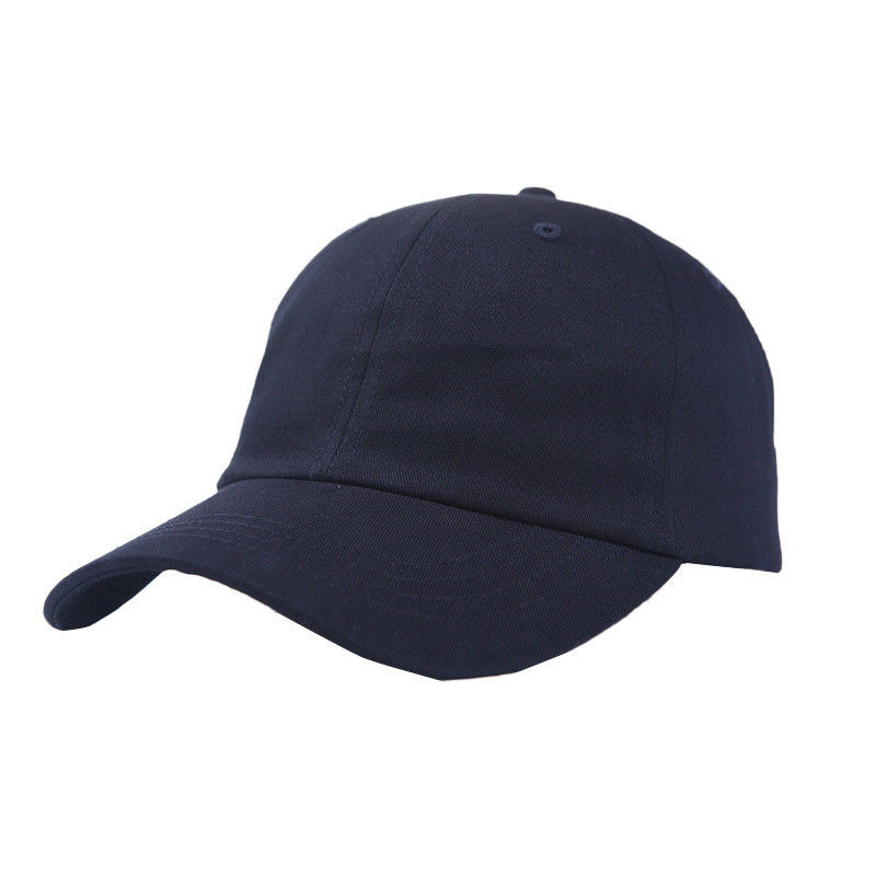 Promotional Curved Brim Black Cotton Baseball Cap Custom Trucker Cap SML Size