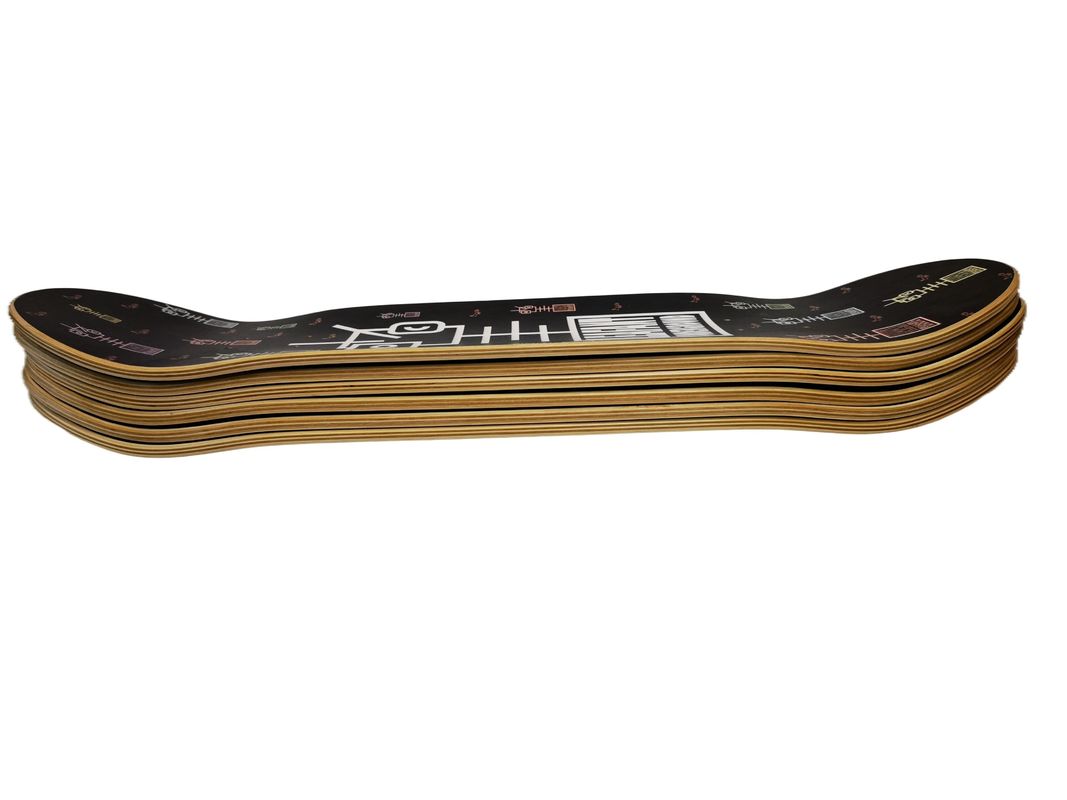 2024 Hot Sales Style 7 Ply Maple Custom Concave Double Kick Professional Long Board Skateboard