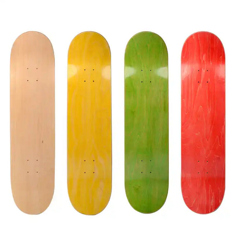 Blank Color Sleek Seven Ply Skateboards Wood City Skateboards For Pro Skaters
